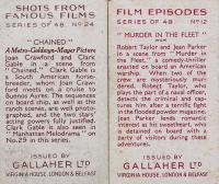 煙草カード　映画エピソードシリーズ65枚　英国GALLAHER LTD. 1936年