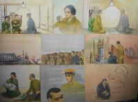 戦時紙芝居「父」全20枚揃い紙ケース入　野々口重・画　日本教育劇画（株）昭和17年