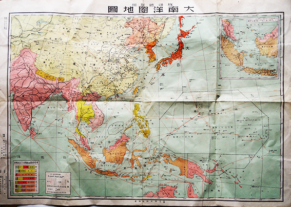 古地図】大南洋要圖（大南洋年鑑附録） 杉田屋印刷所 発行 昭和