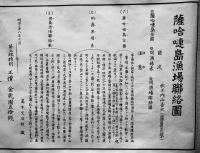 薩哈嗹島漁場聯絡圖　高木文治郎発行兼編輯人　巻子本(長尺巻物) 明治38年