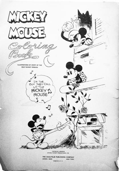 Mickey Mouse Coloring Book ミッキーマウスぬり絵本 Made In U S A 1931年 古書 古群洞 古本 中古本 古書籍の通販は 日本の古本屋 日本の古本屋