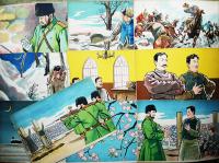 戦時紙芝居「北満の志士」（横川省三＆沖禎介伝）伊藤松雄作/梁川剛一画　全20枚揃い　東亜国策画劇（株）昭和19年