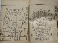 図解改正灸法口訣指南（全4巻揃い）鍼灸経穴図多数入　江戸末頃