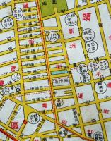 哈爾濱案内図　4色刷り　著名建築物入　治安部検閲済　日信洋行　昭和17年