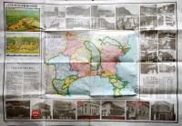 最新橫浜市街図　附・日本貿易博覧会鳥瞰図　広告入　袋付き　神奈川新聞社　昭和24年