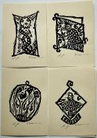 岩佐なをオリジナル木版画+銅版画12葉+「版画藝術」「詩集鏡ノ場」