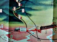 箱根（鳥瞰図+小田急時刻表）画者、発行所及び年月日不明　戦前