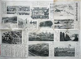 満洲産業写真画報/満洲・関東州産業多色鳥瞰図　伊藤幾久造画　昭和7年