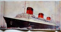 （英文）豪華客船ノルマンディー号(SS Normandie)長尺パンフ+イベントプログラム　1935-1936年