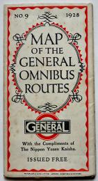 「イングランド-ロンドン総合乗合バス路線図」No.9 LONDON 1928年