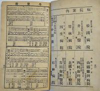「電車御案内」第八号　早見表（時刻表）+広告入　大阪市役所電気鉄道部　大正11年