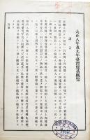 大正八年及九年台湾貿易概覧　非売　台湾総督府財務局　大正12年