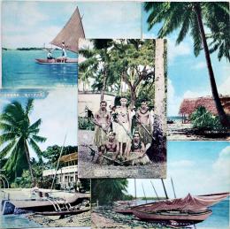 マーシャル群島絵葉書　カラー写真5枚　南洋貿易株式会社マーシヤル支店　戦前