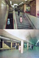 伸び行く地下鉄-日比谷線全通記念絵葉書　カラー写真版6枚組袋付美品　昭和39年