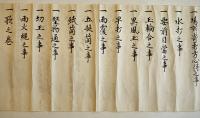 巻物　求玄流砲術目録　元祖大草庄兵衛/佐々木道太郎/川邉小三郎　安政6年