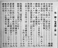 「花椿」第4巻7号（通巻34号）武田麟太郎/横山隆一/小幡恵津子/他　資生堂ビル内花椿社　昭和15年