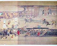 明和九年目黒行人坂火事絵　復刻長尺絵巻　帙入　日本消防写真史編纂委員会発行　昭和51年
