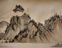 大峯々中秘密絵巻　櫻本坊第65世住職巽良海識語箱書有り　復刻長尺絵巻　桐箱入　山伏文化保存会　昭和41年