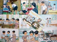 戦時紙芝居「殊勲甲」小林夜詩男・作/芝義雄・画　全20枚揃い　昭和18年