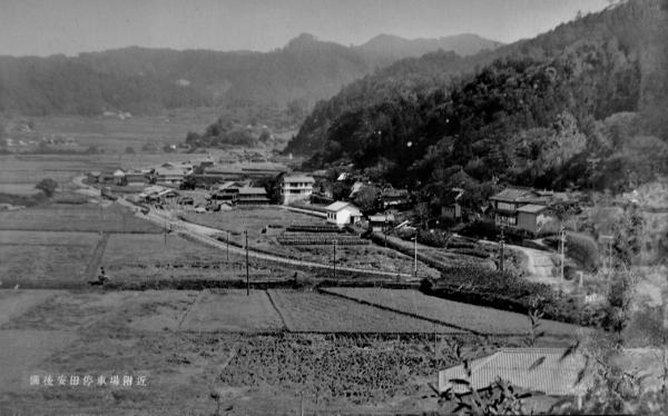 北福塩線吉舎上下間鉄道開通記念絵葉書 白黒写真3枚+線路略図
