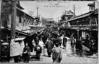東京名所絵葉書　浅草六区/浅草観音仲見世　白黒写真版2枚　戦前