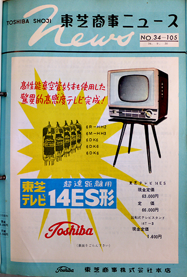 東芝商事ニュース1959（販売店用カタログファイル約400枚綴込）東芝