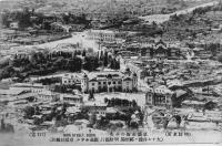 絵葉書　朝鮮風景2枚　京城市街/釜山　モノクロ＆カラー　戦前