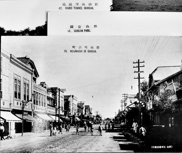 絵葉書92■朝鮮■釜山港全景 2枚(パノラマ） ★戦前/街並 絵葉書 朝鮮風景2枚 京城市街⁄釜山 モノクロ＆カラー 戦前 ⁄ 古書 古群