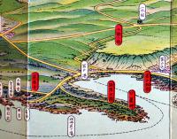 伊東温泉鳥瞰図　湯河俊次発行　大判表紙付き　昭和4年