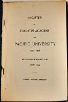 テュアラティン・アカデミー及びパシフィック大学記録（3冊）1907,1914,1915