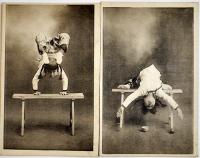 満洲雑技団の少女絵葉書　モノクロ写真版5枚　戦前