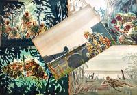 戦時紙芝居「ガダルカナル島血戦記-中澤挺身隊」全20枚揃い　脚本・北島英作/絵画・泉比呂正　日本教育画劇(株)　昭和18年