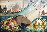 戦時紙芝居「ガダルカナル島血戦記-中澤挺身隊」全20枚揃い　脚本・北島英作/絵画・泉比呂正　日本教育画劇(株)　昭和18年
