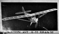 木製模型飛行機キット　パイパーカブJ3　ゴム動力機/Ｕコン機/ラジコン機　昭和47年
