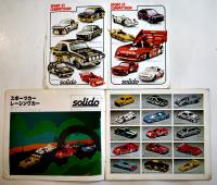 ソリッドモデル（Solidoフランス製）ミニチュアカーカタログ4冊　1971〜1981年