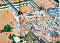 第十回関西府縣聯合共進会全図（彩色鳥瞰図）泰文社支部発行　明治43年