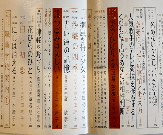 女学生の友」第13巻8号 表紙・笹森礼子 絵・藤田ミラノ/藤井千秋/他