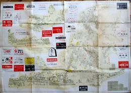 静岡県清水市興津地区住宅明細図　個別住居表示・広告入 昭和4〜50年頃？