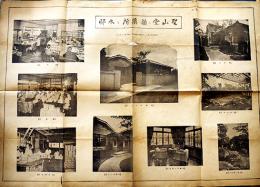 聖山堂の頒薬所と本邸（ポスター）78×54㎝　経年汚れ有り　戦前