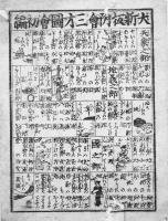 大新板附會三才図會　初篇〜三編（各絵入一枚摺り）番附　江戸摺り