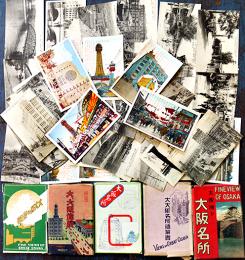 絵葉書　大阪名所　カラー＆白黒写真版140枚（内バラ44枚）戦前