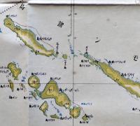 ソロモン諸島/ビスマルク群島　多色刷り　二百万分一太平洋周域（南部）輿地図三号　昭和17年