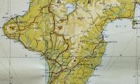ニュージーランド北部　多色刷り　二百万分一太平洋周域（南部）輿地図一号　昭和17年