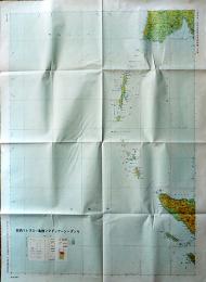 ラングーン/アンダマン諸島/スマトラ西部　多色刷り　二百万分一太平洋周域（南部）輿地図二十号　昭和17年