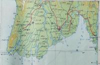 ラングーン/アンダマン諸島/スマトラ西部　多色刷り　二百万分一太平洋周域（南部）輿地図二十号　昭和17年