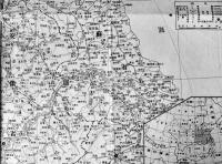 隴海線戦局地図　モノクロ54×39㎝　片面印刷　折目少穴有り　大阪朝日新聞社　昭和13年