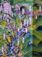 昇仙峡案内（鳥瞰図）画者不詳　甲府駅前御嶽自動車株式会社　戦前