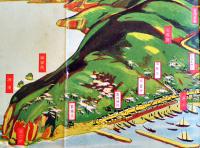 伊東温泉案内（鳥瞰図）画者不詳　蘆田厚編　東京美術製版社　昭和2年