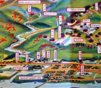 日光案内之図（鳥瞰図）画者不詳　小久保新作編　男體社　昭和6年