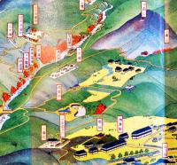 四万温泉名所図絵（鳥瞰図）画者不詳　小山吉三著　四万鉱泉場組合取締所　大正11年